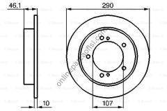 BOSCH 0986478539 | JAPON VITARA (ET) 3 Kapi : JIMNY (SN) 98-04 FREN DISKI ÖN
