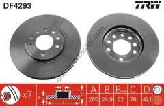 TRW DF4293 | OPEL VECTRA C SIGNUM FREN DISKI ÖN
