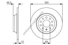 BOSCH BCH 0986479V01 | VW PASSAT-ARTEON-TIGUAN FREN DISKI ARKA