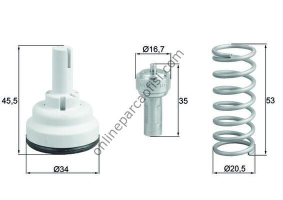 BEHR-T BH TX18287D | VW GOLF5-JETTA-PASSAT TERMOSTAT