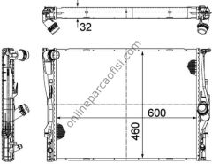 BEHR BHR CR 1711 000P | BMW E81-82-87-88-90-91-92-93-X1 SU RADYATÖRÜ