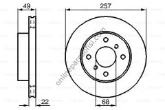 BOSCH 0986478567 | JAPON PRIMERA (P11) FREN DISKI ÖN