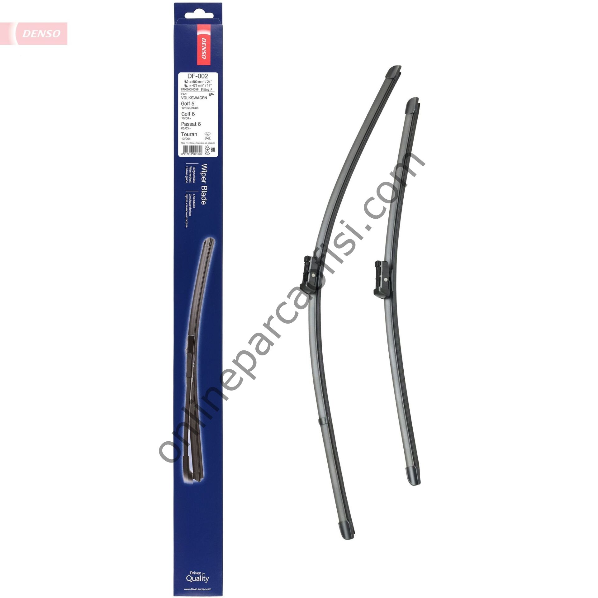 DENSO DF-002 | VW GOLF5-GOLF6-JETTA-PASSAT-CADDY-YETI SILECEK SÜPÜRGESI ÖN TAKIM
