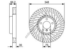 BOSCH BCH 0986479W20 | BMW F06-F07-F10-F10 LCI-F11-F11 LCI-6F12-F13-7F01-F01 LCI-F02-F02 LCI FREN DISKI ÖN
