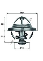 BEHR-T BH TX2780D | BMW E30-34-36 TERMOSTAT