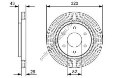 BOSCH 0986479W45 | JAPON ARMADA / TITAN FREN DISKI ÖN