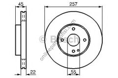 BOSCH 0986478638 | JAPON 323 (BA) FREN DISKI ÖN