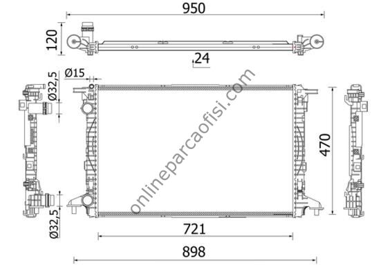 BEHR CR 2179 000S | VW A4-A5-A6-A7 SU RADYATÖRÜ