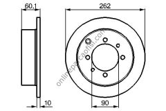 BOSCH 0986478655 | JAPON LANCER (CS) FREN DISKI ARKA