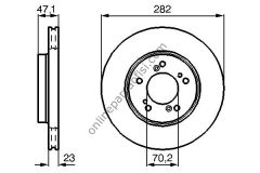 BOSCH 0986478667 | JAPON CRV (RD) : HRV (GH) 99-05 PRELUDE (BB) 2.2 97-01 FREN DISKI ÖN