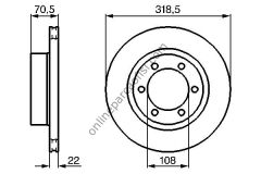 BOSCH 0986478698 | JAPON LAND CRUISER (J9) FREN DISKI ÖN
