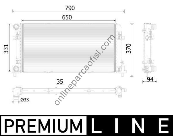 BEHR CR 2222 000P | VW RAPID-TOLEDO SU RADYATÖRÜ