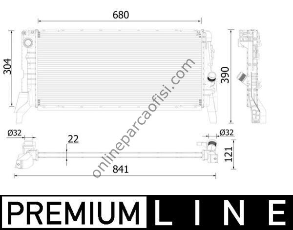 BEHR BHR CR 2306 000P | BMW 2 F45-F46-X1 F49 MINI F54-F55-F57 SU RADYATÖRÜ