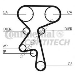 CONTITECH CT 873WP4 | OPEL ASTRA F TRIGER SETI+DEVIRDAIM