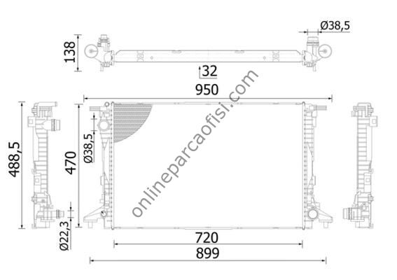 BEHR BHR CR 2423 000S | VW GOLF7-A3-LEON-OCTAVIA SU RADYATÖRÜ