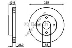 BOSCH 0986478787 | JAPON 323 (BA, BJ) FREN DISKI ÖN