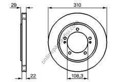 BOSCH 0986478839 | JAPON GRAND VITARA (FT, HT) FREN DISKI ÖN