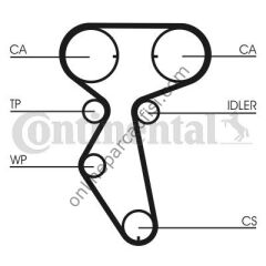 CONTITECH CT 887WP2 | OPEL AVEO KALOS LACETTI CRUZE TRIGER SETI+DEVIRDAIM