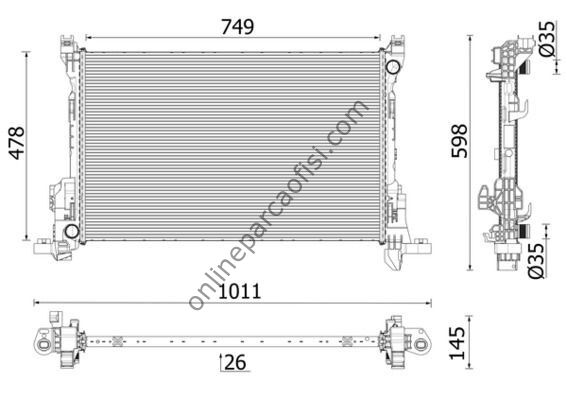 BEHR CR 2637 000P | RENAULT TRAFIC III SU RADYATÖRÜ