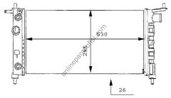 BEHR CR 269 000S | OPEL CORSA B SU RADYATÖRÜ