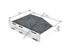BOSCH 1987432597 | VW GOLF5-JETTA-CADDY-PASSAT-A3-LEON-TIGUAN POLEN FILTRESI