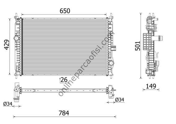 BEHR CR 2710 000P | PSA 3008/5008/C5 AIRCROSS SU RADYATÖRÜ