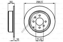 BOSCH 0986478877 | PSA 406 FREN DISKI ARKA