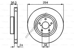 BOSCH 0986478977 | JAPON FORESTER (SG, SH) : IMPREZA (GC) 2.0 T 98-00 (GD) WRX 01-05 (GE, GV, GH, GR) 2.5 08-14 XV (GP) 12-17 FREN DISKI ÖN