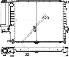 BEHR CR 327 000P | BMW E34 SU RADYATÖRÜ
