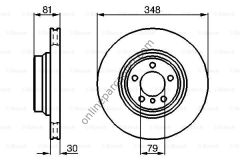 BOSCH BCH 0986479003 | BMW E65-66 FREN DISKI ÖN
