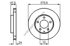 BOSCH 0986479034 | JAPON MAZDA 6 (GG) FREN DISKI ÖN