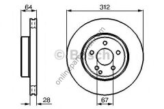 BOSCH BCH 0986479040 | MERCEDES W211-219 FREN DISKI ÖN
