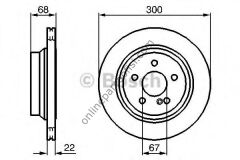 BOSCH 0986479042 | MERCEDES W204-211-219-212 FREN DISKI ARKA