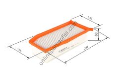 BOSCH F026400343 | RENAULT CLIO IV-CAPTUR-DOKKER-LOGAN II-SANDERO II-DUSTER-LODGY HAVA FILTRESI