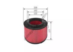 BOSCH F026400344 | FORD RANGER (ET) 2.5 TD:3.0 TD 07-11 HILUX : (KUN15, KUN25, KUN26, KUN35) BT50 (UN) HAVA FILTRESI