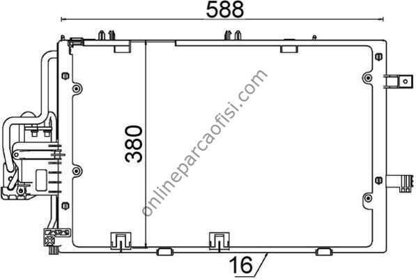BEHR AC 308 000S | OPEL CORSA C KLIMA RADYATÖRÜ