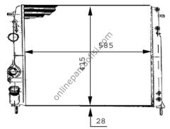 BEHR CR 493 000S | RENAULT MEGANE I/SCENIC I SU RADYATÖRÜ