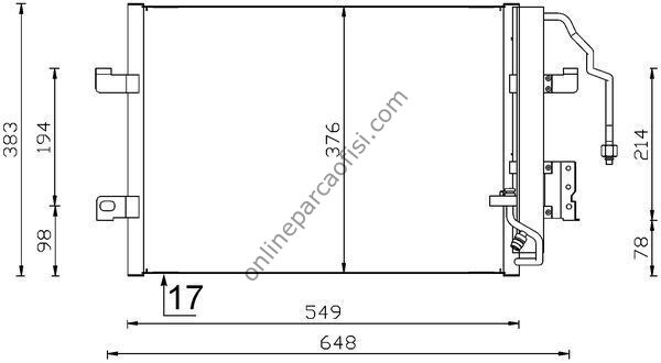 BEHR AC 348 000S | MERCEDES W168-414 KLIMA RADYATÖRÜ