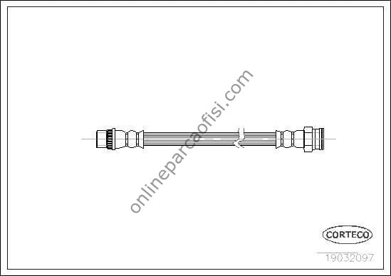 CORTECO 19032097 | PSA PARTNER BERLINGO FREN HORTUMU ARKA