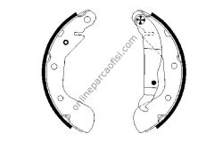 BOSCH 0986487614 | OPEL VECTRA A ASTRA F CORSA C FREN BALATASI ARKA