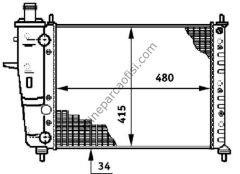 BEHR CR 599 000S | FIAT MAREA/BRAVO/BRAVA SU RADYATÖRÜ