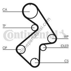 CONTITECH CT 998 | JAPON CORONA (T19) : CARINA E 2.0 93-97 AVENSIS (T22) 97-00 RAV4 (A1) 95-00 TRIGER KAYISI