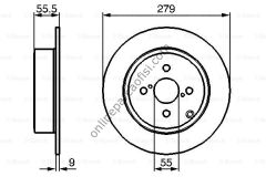 BOSCH 0986479149 | JAPON COROLLA (E12) FREN DISKI ARKA