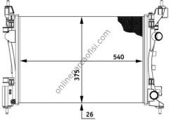 BEHR CR 774 000P | OPEL CORSA D PUNTO GRANDE SU RADYATÖRÜ