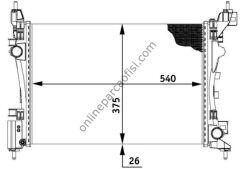 BEHR CR 773 000S | FIAT G.PUNTO/EVO SU RADYATÖRÜ