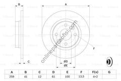 BOSCH 0986479164 | RENAULT LOGAN/SANDERO/TWINGO FREN DISKI ÖN