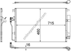 BEHR AC 553 001S | MERCEDES SPRINTER-CRAFTER KLIMA RADYATÖRÜ