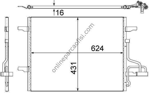 BEHR AC 732 000S | FORD KUGA KLIMA RADYATÖRÜ
