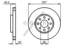 BOSCH 0986479223 | FIAT GRANDE PUNTO/CORSA D FREN DISKI ÖN