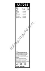 BOSCH 3397007565 | FORD GALAXY SILECEK SÜPÜRGESI ÖN TAKIM